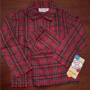 Sora's Prints Red Plaid Pajama Set
